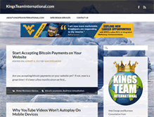 Tablet Screenshot of kingsteaminternational.com